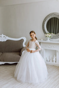 Zara lace flower girl dress