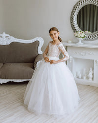 Zara lace flower girl dress