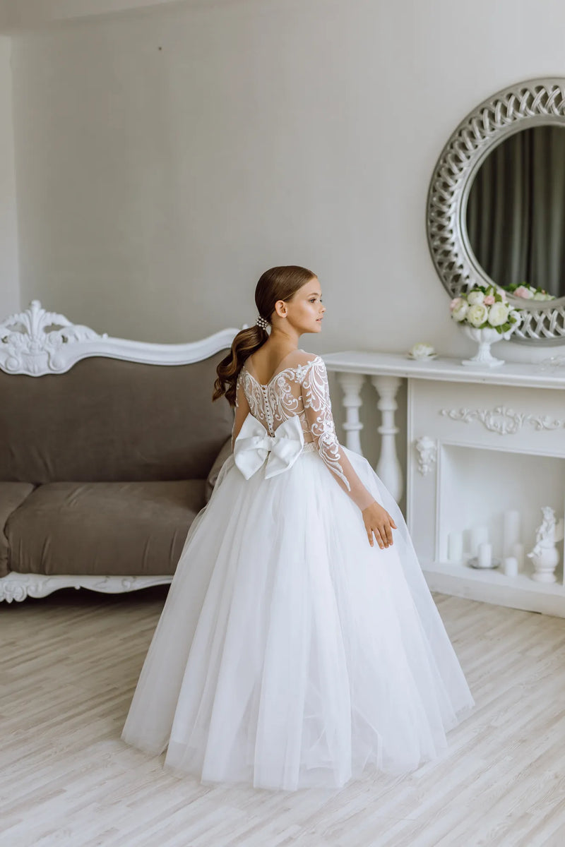 Zara lace flower girl dress