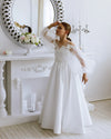 Maria satin flower girl dress