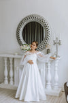 Maria satin flower girl dress