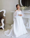 Maria satin flower girl dress