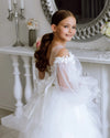 Maria satin flower girl dress