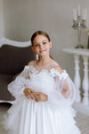 Maria satin flower girl dress