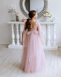 Stefania tulle flower girl dress