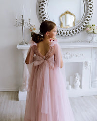 Stefania tulle flower girl dress