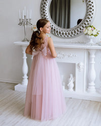 Stefania tulle flower girl dress