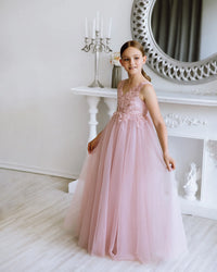 Stefania tulle flower girl dress