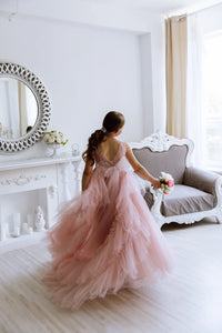 Stefania tulle flower girl dress