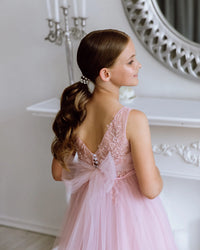 Stefania tulle flower girl dress