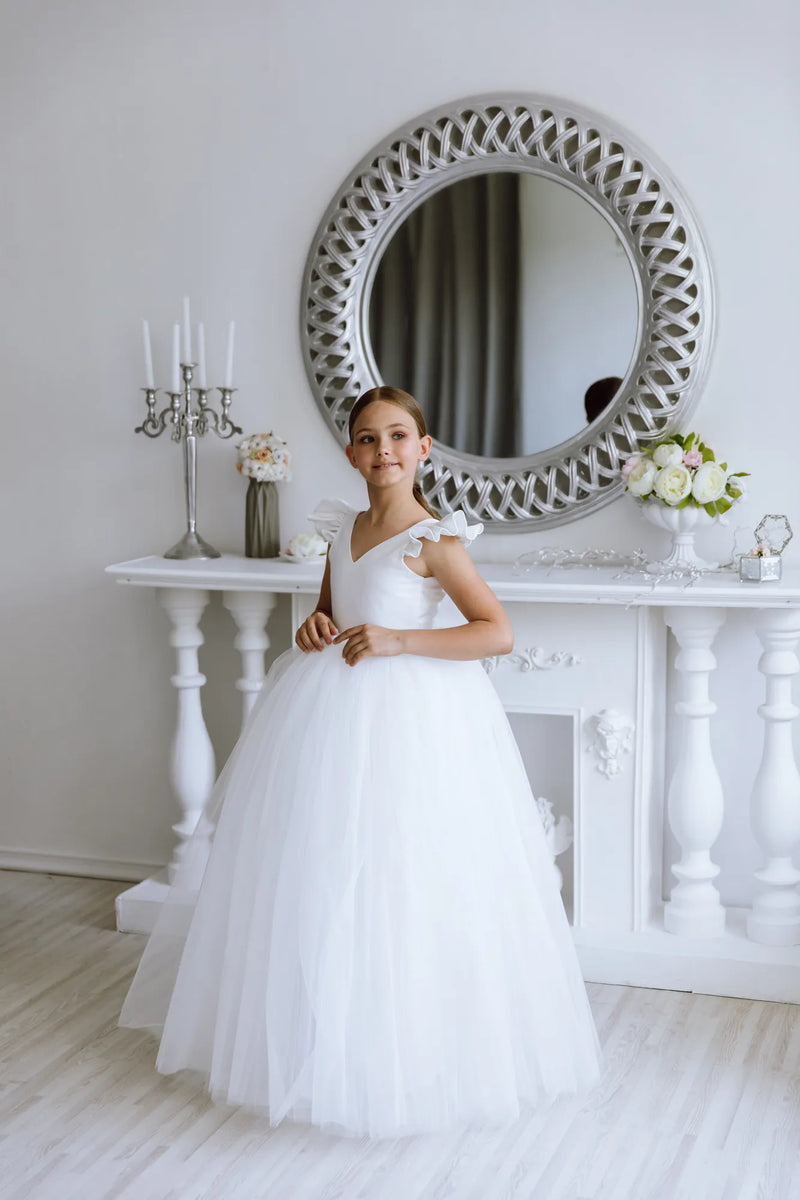 Alexandra tulle flower girl dress