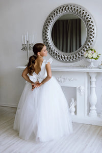 Alexandra tulle flower girl dress