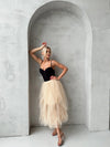 Moss tulle skirt for women