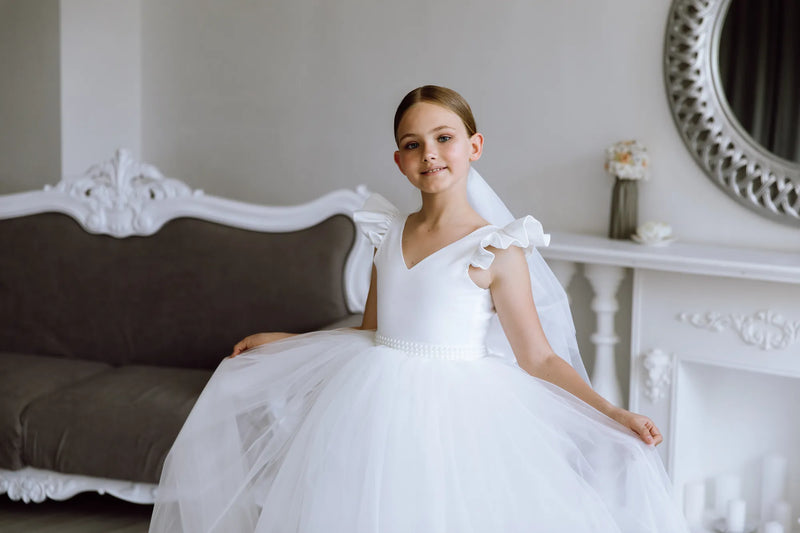 Alexandra tulle flower girl dress