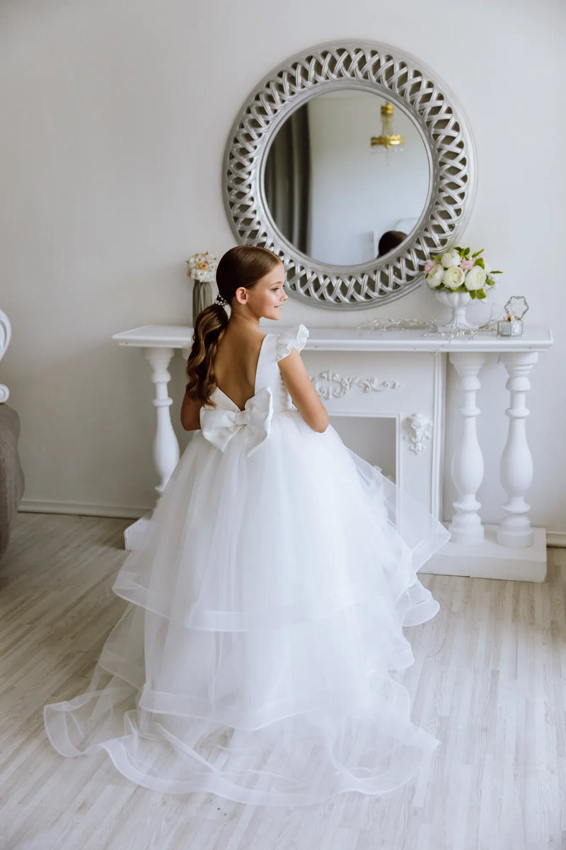 Alexandra tulle flower girl dress