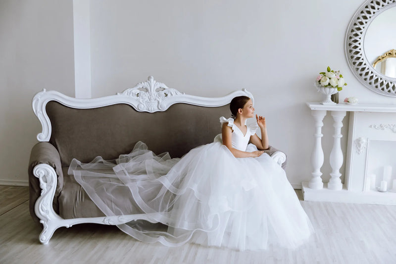 Alexandra tulle flower girl dress