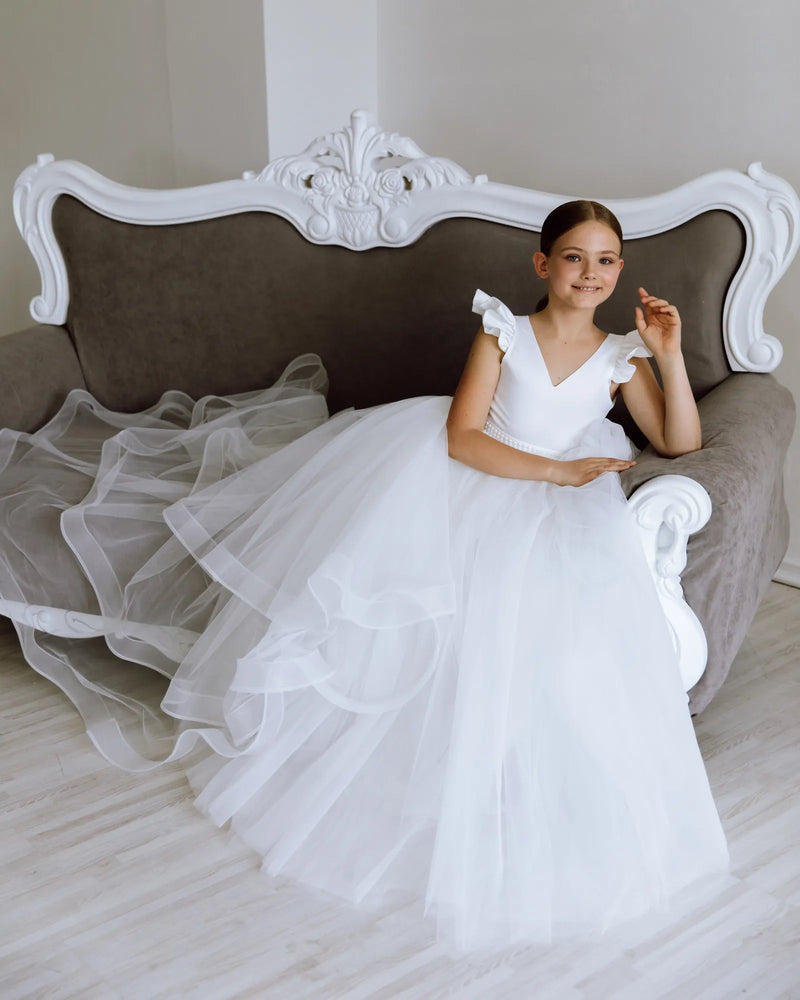 Alexandra tulle flower girl dress