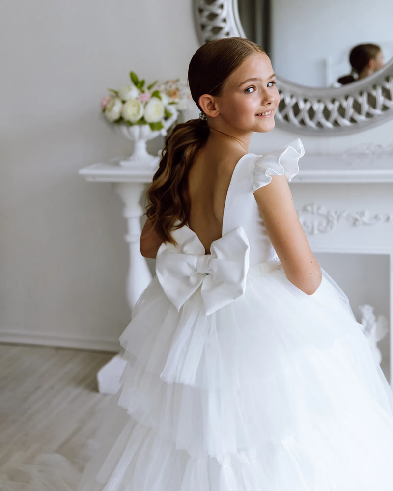 Alexandra tulle flower girl dress