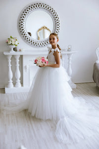 Alexandra tulle flower girl dress