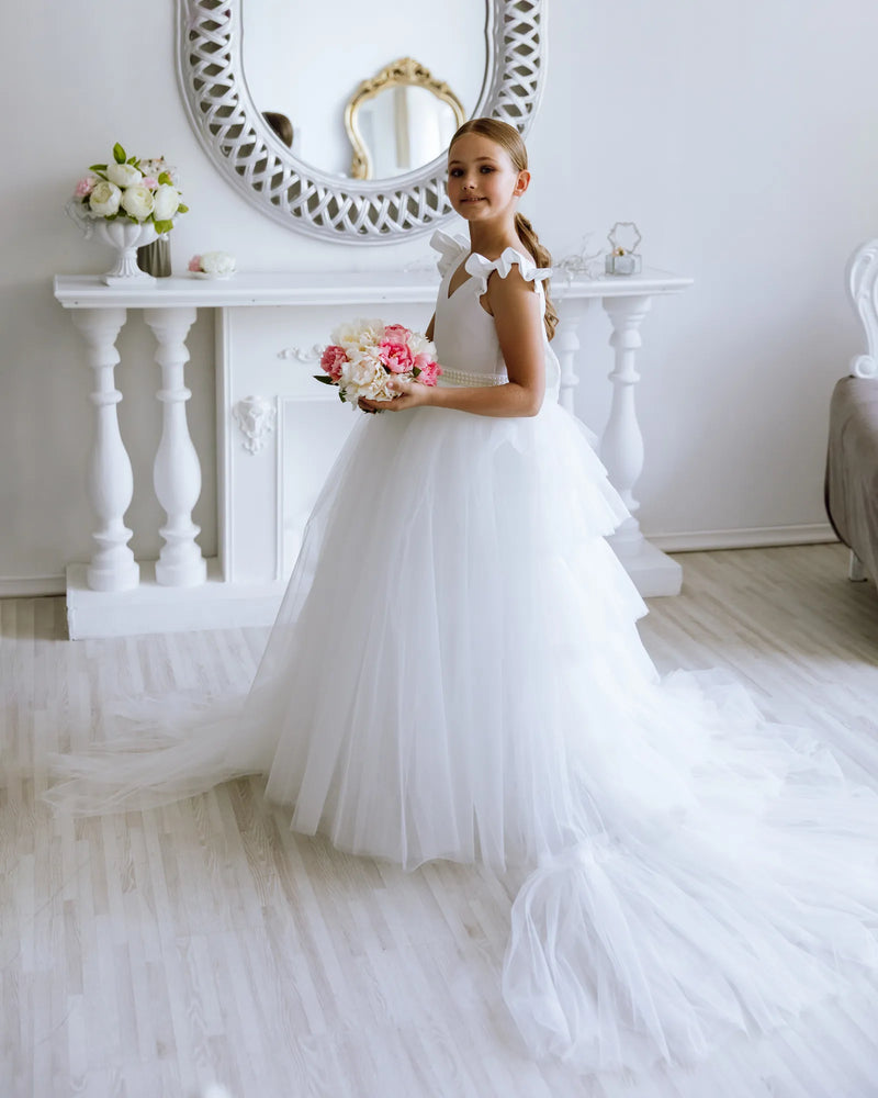 Alexandra tulle flower girl dress