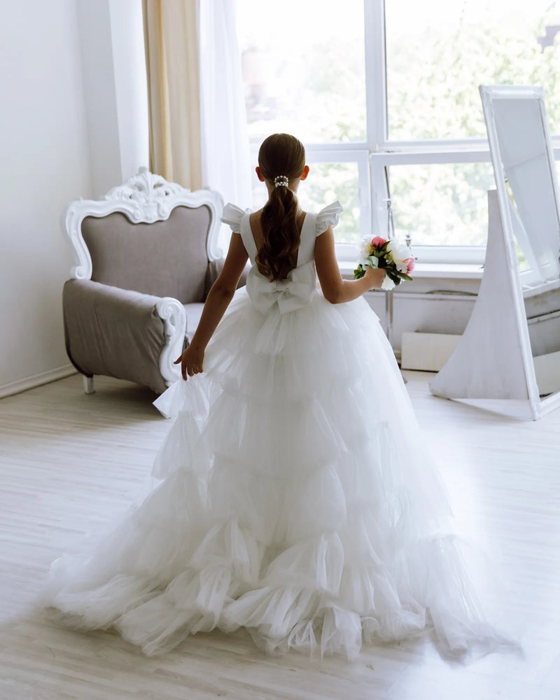 Alexandra tulle flower girl dress