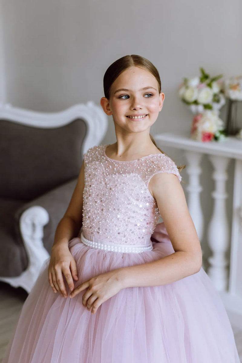 Erica tulle flower girl dress