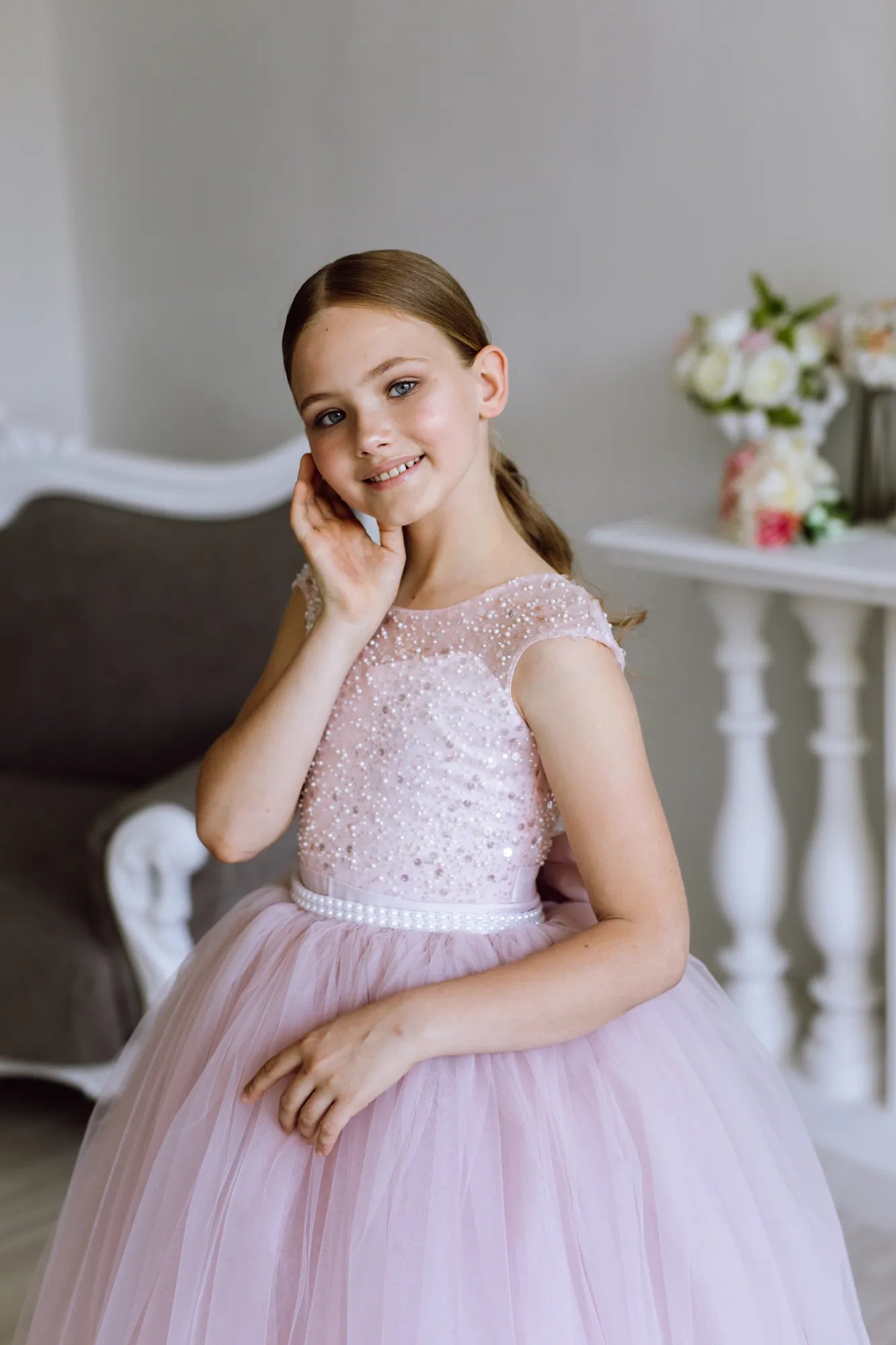 tulle flower girl dresses Erica tulle flower girl dress – Boutique De Сharme