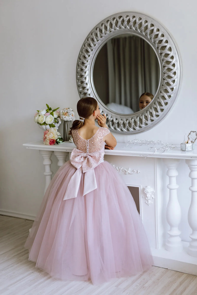 Erica tulle flower girl dress