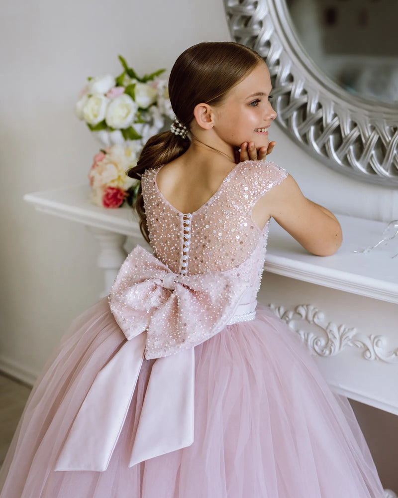 Erica tulle flower girl dress