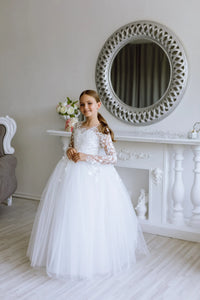 Jasmine lace flower girl dress