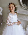 Jasmine lace flower girl dress