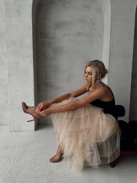 Moss tulle skirt for women