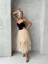 Moss tulle skirt for women