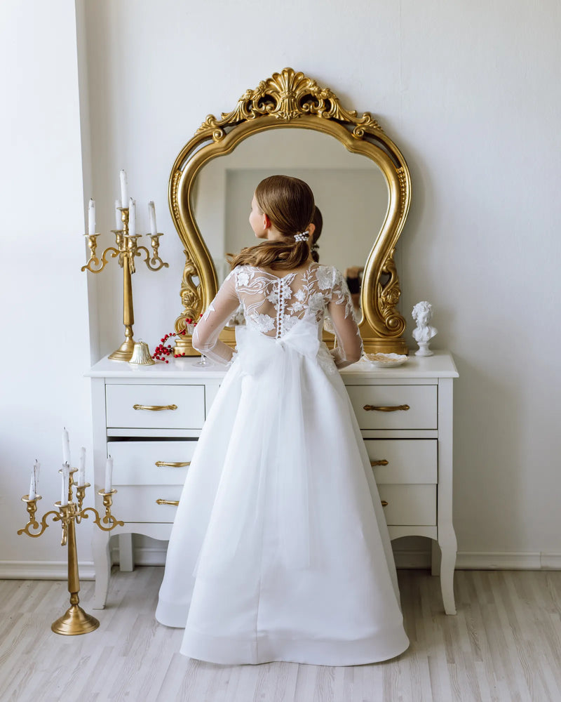 Darina lace tulle flower girl dress