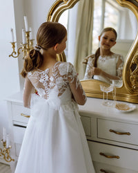 Darina lace tulle flower girl dress