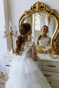 Darina lace tulle flower girl dress