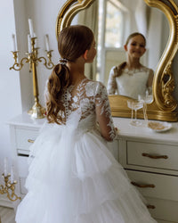 Darina lace tulle flower girl dress