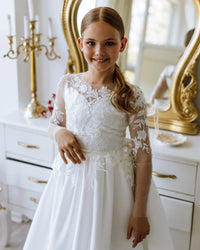 Darina lace tulle flower girl dress