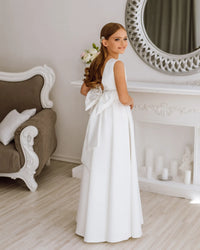 Diana satin flower girl dress