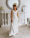 Diana satin flower girl dress