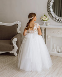 Liza lace flower girl dress