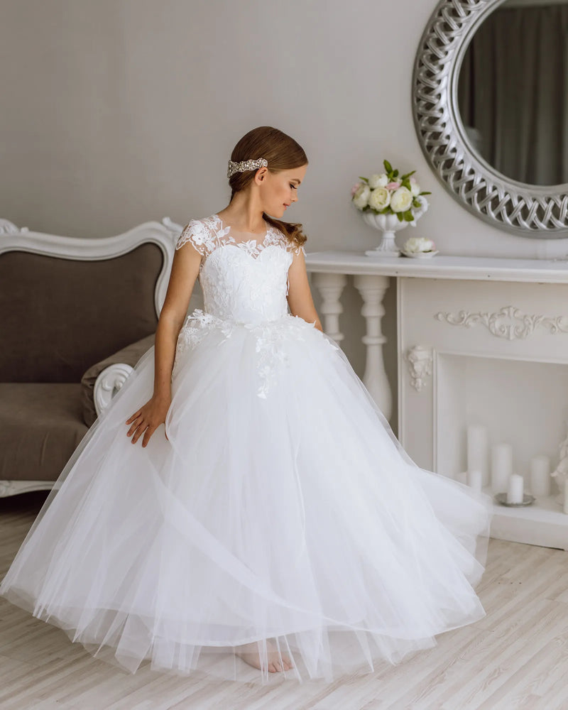 Liza lace flower girl dress