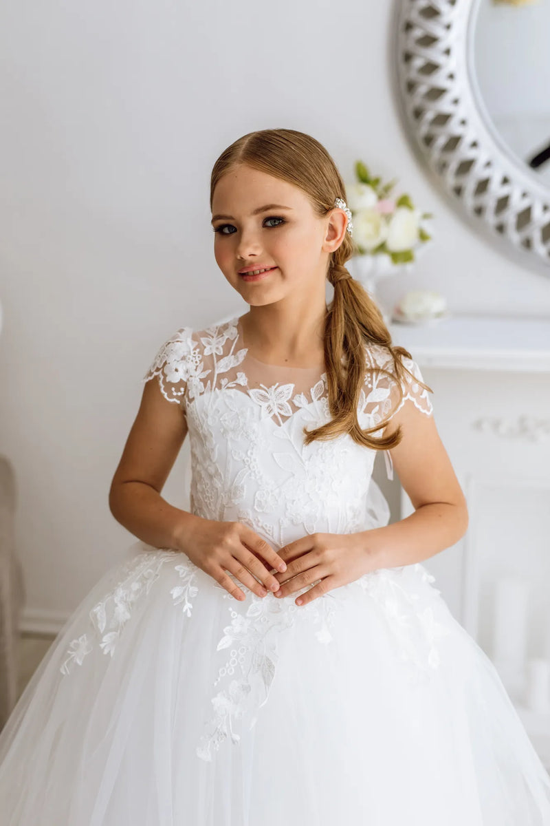 Liza lace flower girl dress