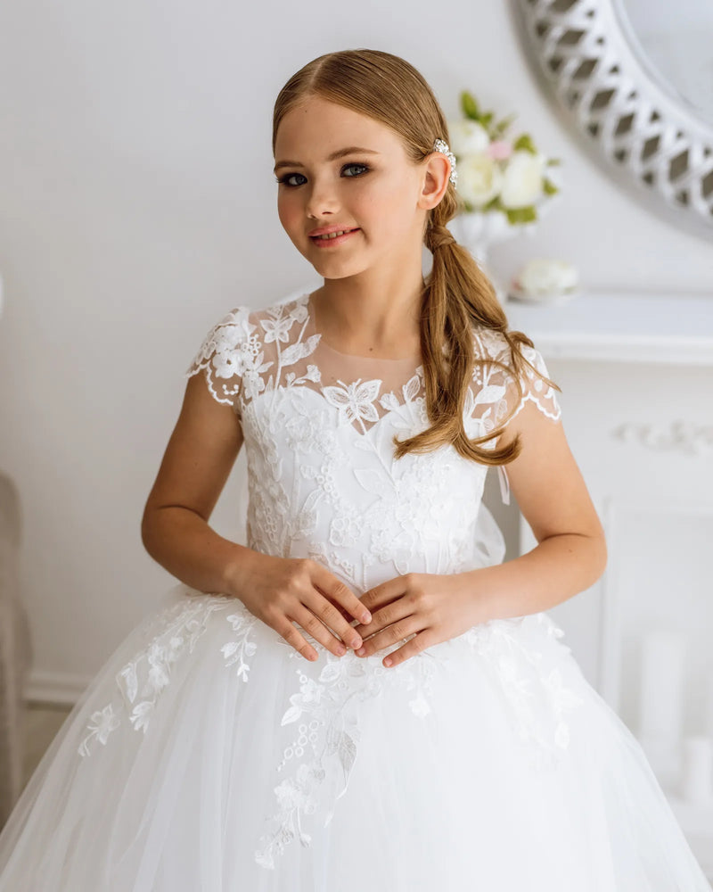 Liza lace flower girl dress