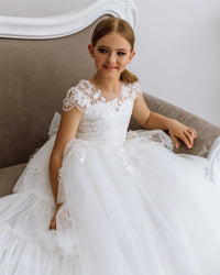 Liza lace flower girl dress