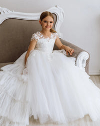 Liza lace flower girl dress